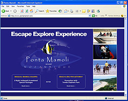 www.pontamamoli.com website using Andrew Woodburns photos