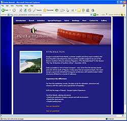 www.pontamamoli.com website using Andrew Woodburns photos